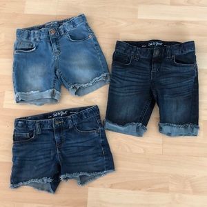 Girls Cat and Jack Denim Shorts (3 pair)